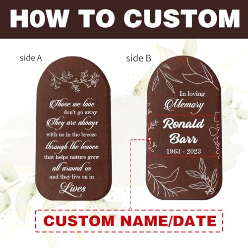 Image of ASTARIN Personalized Wind Chimes for Loss of Loved One, Customized Sympathy Memorial Wind Chimes Gifts, Windchimes in Memory of Mother Father Brother Daughter, Grief Gifts for Women Friend