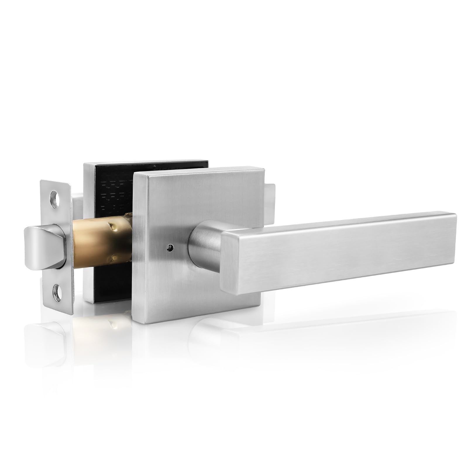 Orger 5Pack Satin Nickel Privacy Door Lever Interior Door Handle With