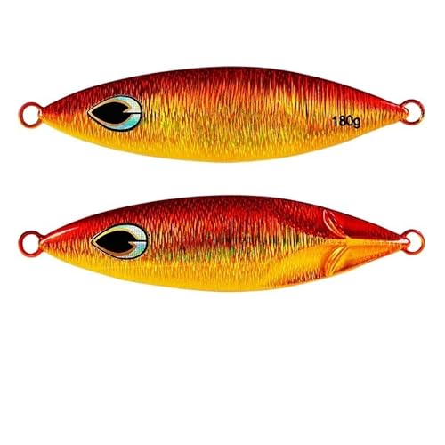 180g 12cm Hard Metal Jig Fishing Lures Trolling Heavy Swimbait 6 Colors Scale Artificial Carp Pike Bass Fish Tackles Acessories (Color : LF019 C No Hooks)