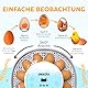M12 Inkubator für Eier - Brutautomat Vollautomatisch mit Eier Wenden, Temperatur & Luftfeuchtigkeitskontrolle, transparenter 360° Deckel, Brutkasten Hühner, Brutmaschine Vollautomatisch 12-24 Eier