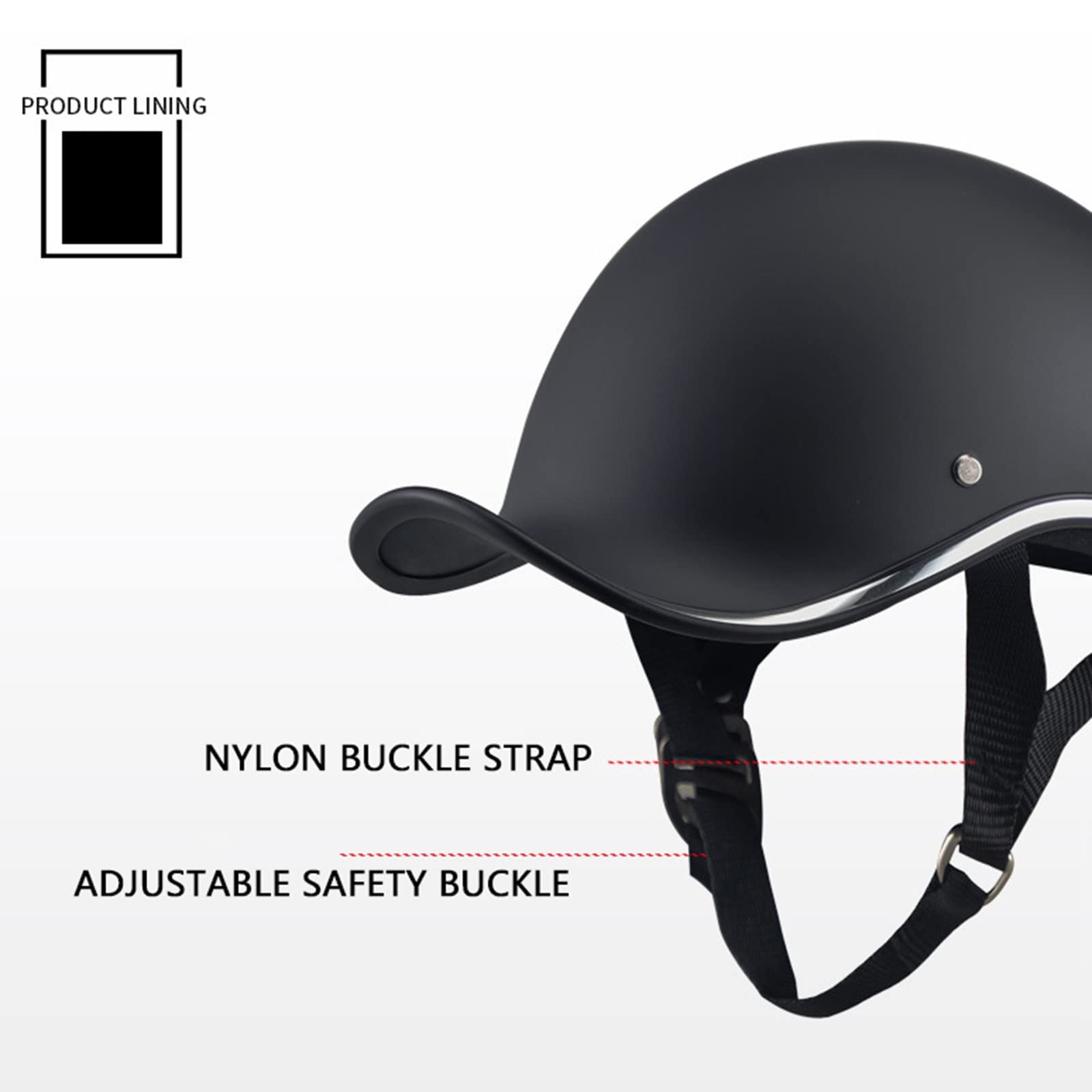 Retro Motorcycle Half Helmet Scooter Scoop Helmets Vintage Open Face Motorcycle Helmet Quick Release DOT / ECE Approved Men Women Street Riding Summer