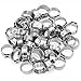 BE-TOOL Single Ear Hose Clamp, 304 Stainless Steel, Smooth Edge Protection, Pairs with Black Hose Clamps, Water Heaters, RVs, Ships, Industrial Machinery, 25-Pack(C)