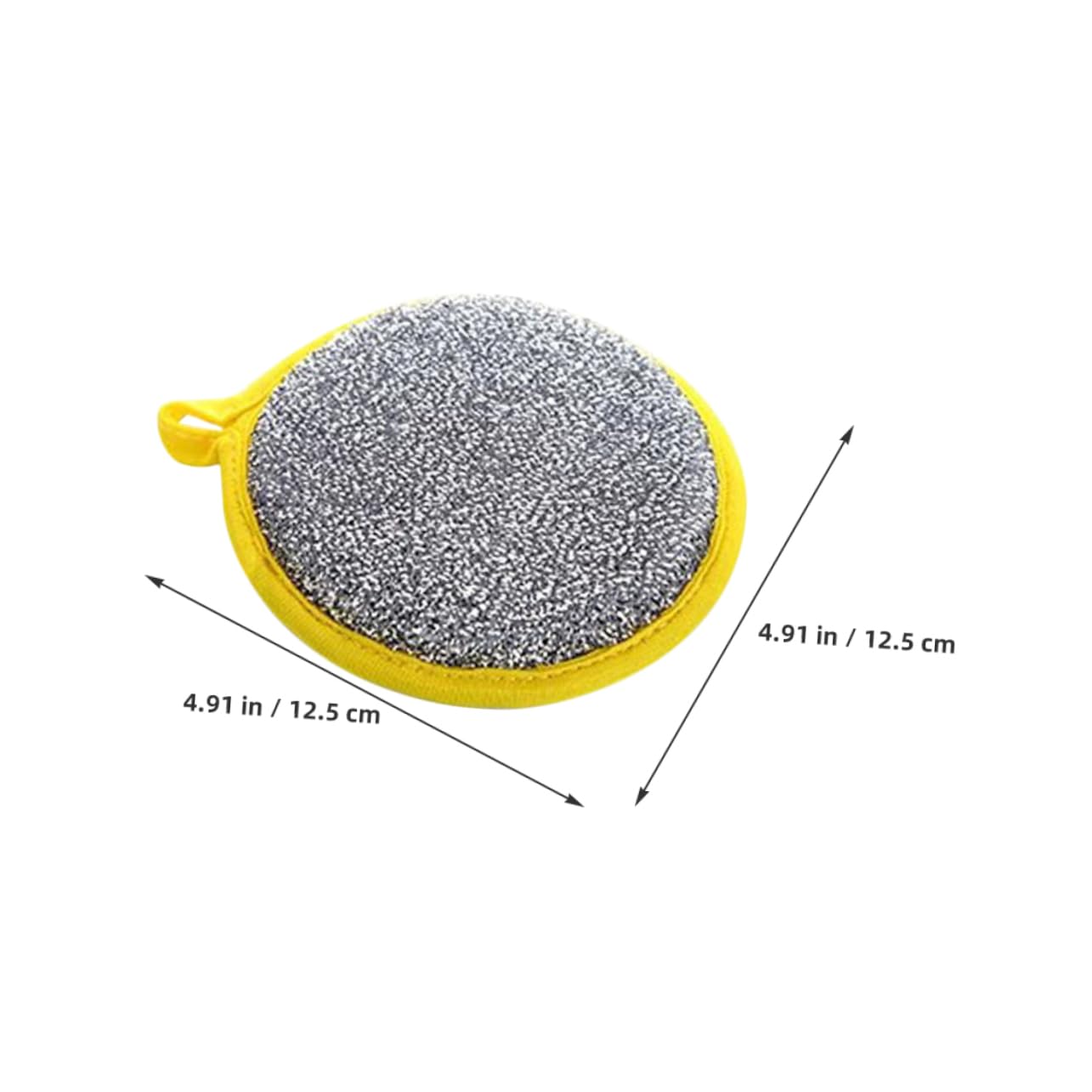 Cabilock Round Cleaning Pad Set 10 Pack Multi-Purpose Dish Scrubber Pad Double-Sided Metalic Surface for Efficient Cleaning