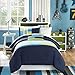 Navy, Teal, Light Green Boys Full Comforter and Shams Set Plus BONUS PILLOW (4 PC Set)