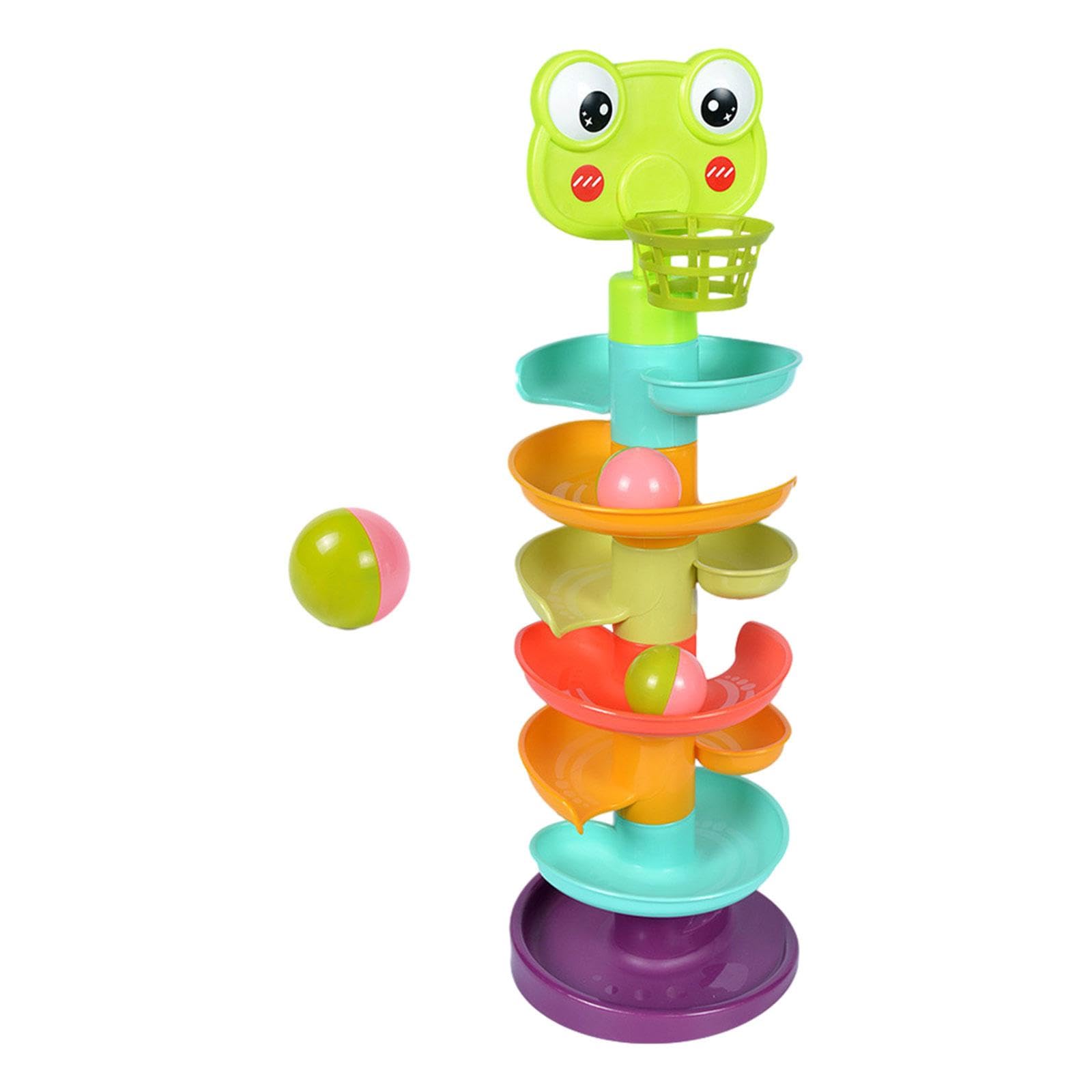 Merishopp Drop Go Balls Ramp Toy Frog Ball Run Ramp for Girls Boys Toys Gifts Children 7 Layer-image-34