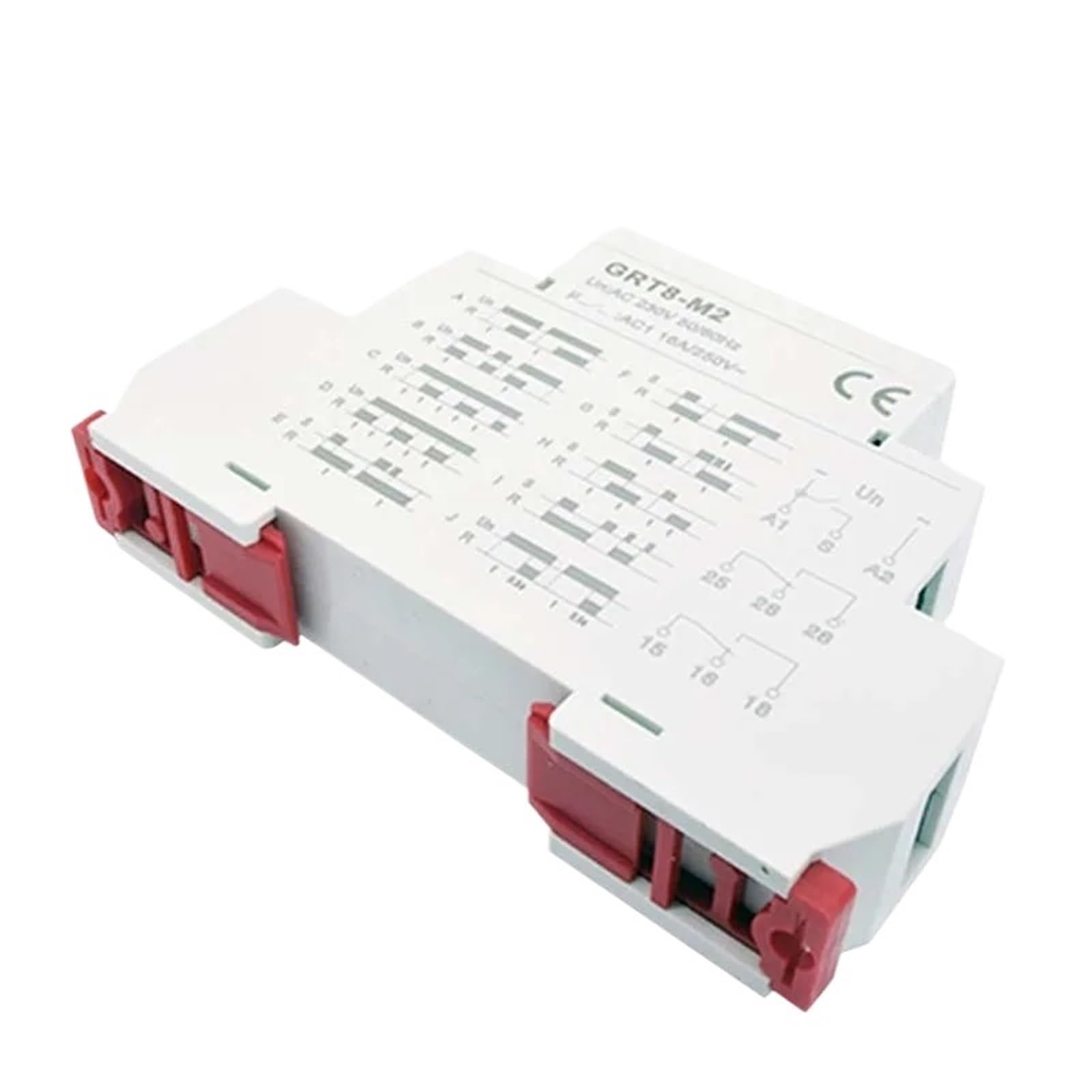 GRT8-M 16A Relé Temporizador multifunción Temporizador en Carril DIN 10 Opciones de Funciones AC DC 12V 24V 220V 230V Relé de Tiempo(2xSPDT AC 230V)