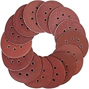 LotFancy 210pcs Sanding Discs, 5 Inch 8 Hole - 40 60 80 100 120 180 240 320 400 800 1000 1500 2000 3000 Grit Assorted Sandpaper, Hook and Loop Round Sand Paper, Random Orbital Sander Pads