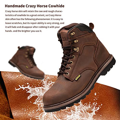 Work Boots for Men Waterproof Comfortable Anti-Fatigue Soft Toe Working Shoes Slip Resistant Construction Safety Work Boots4