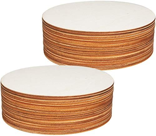 ZOEYES 50 Pieces 6 in Round Wood Circles for Crafts, 1/8 Inch Thick Wood Rounds, Unfinished Wood Pieces for DIY Craft Project, Decoration, Wood Burning, Laser Engraving