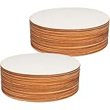 ZOEYES 50 Pieces 6 in Round Wood Circles for Crafts, 1/8 Inch Thick Wood Rounds, Unfinished Wood Pie