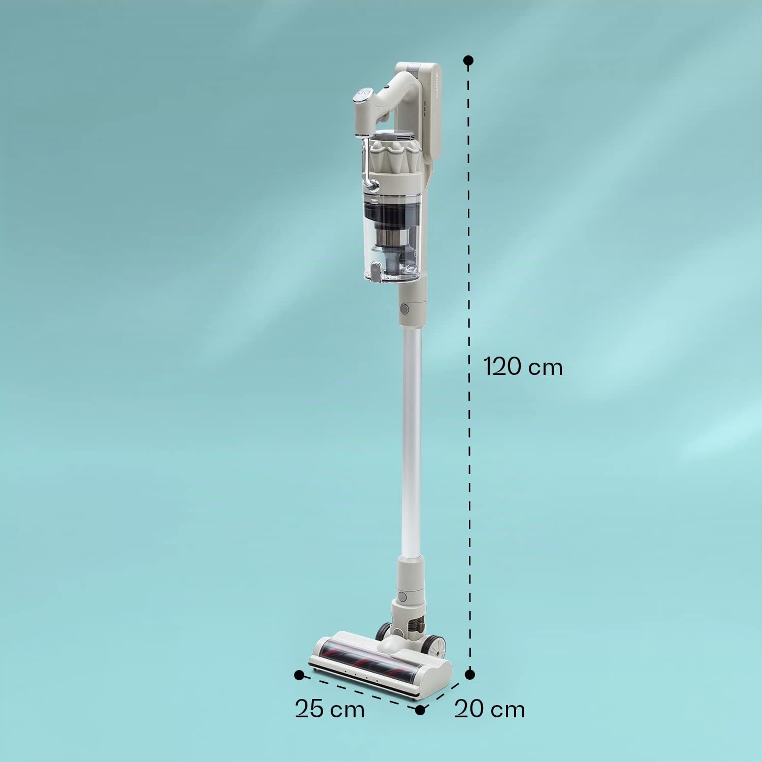 KLARSTEIN Aspiradora sin Cable, Aspirador Escoba de Mano Filtro E12 EPA 4 Etapas, Cabezal Giratorio de 180°, Sensor de Polvo Inteligente, Aspiradoras Potentes, Aspirador Escoba sin Cable Potente