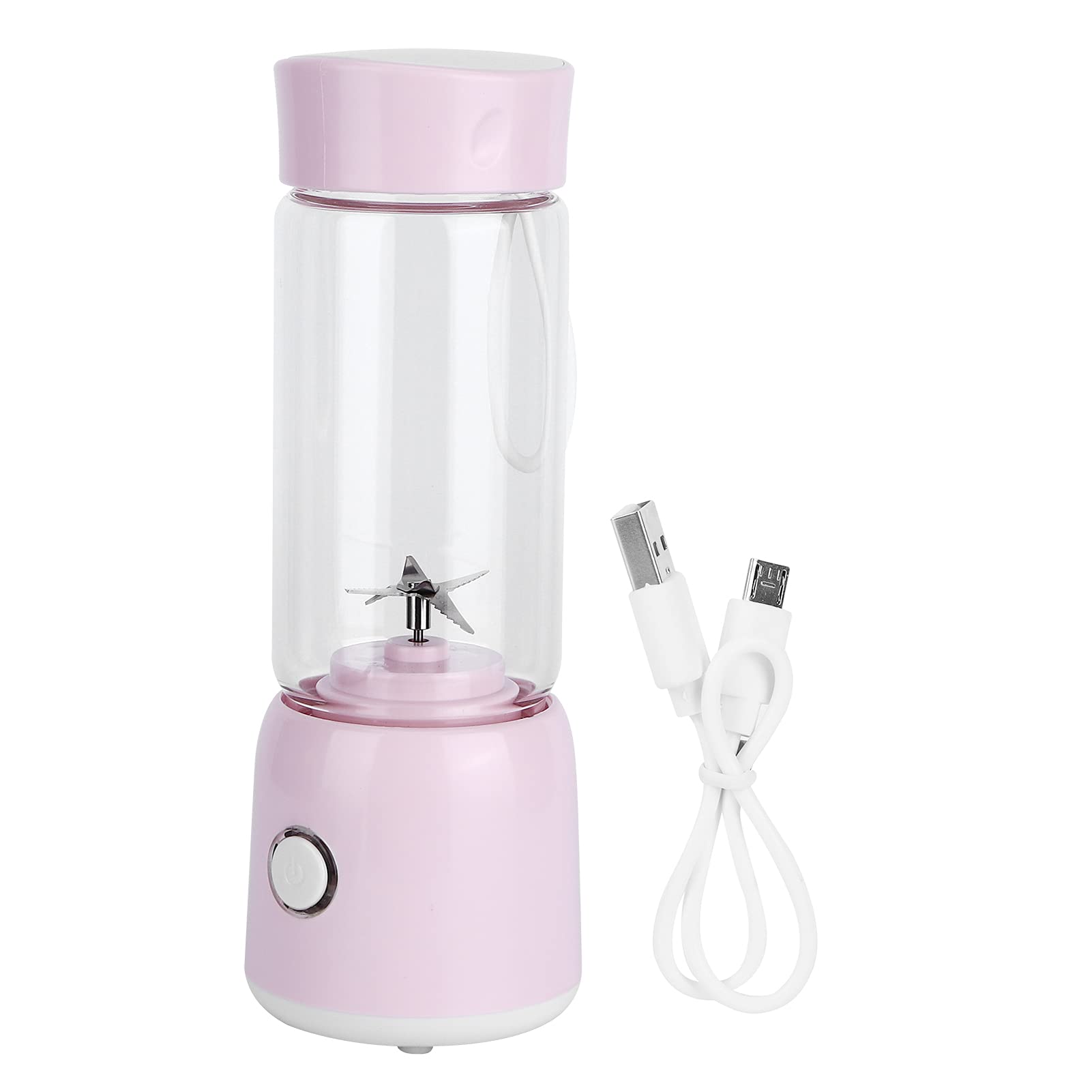 FTVOGUE Frullatore Elettrico Portatile, Mini Tazza per Spremiagrumi da | Vetro per Alimenti, Batteria da 2500 MAh, per Frullati e Marmellate da Viaggio a Casa
