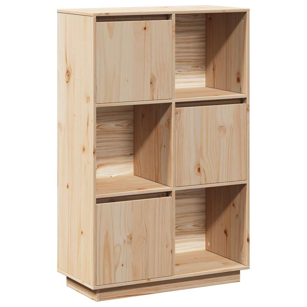 Tablero de madera maciza de pino 74 x 35 x 117 cm, madera sin tratar, espacio de almacenamiento versátil para salón, montaje de puerta personalizable, diseño robusto