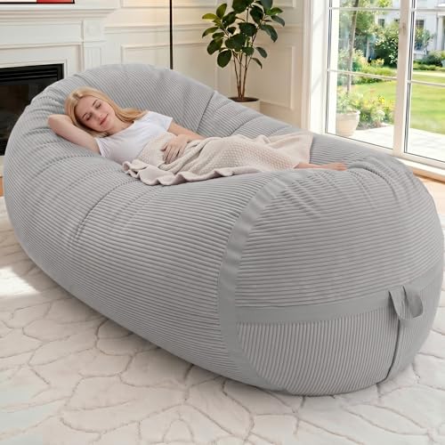 Image of 6FT Bean Bag Chair 6'Giant Bean Bag Chairs with Adults, Large Beanbag Chair
