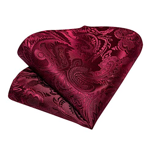Image of DiBanGu Extra Long Tie for Men 63 inch XL Silk Necktie Set | Pocket Square and Cufflinks, Big and Tall, Jacquard Woven, Gift Box, Paisley /Plaid /Solid /Striped, for Weddinng Party Business