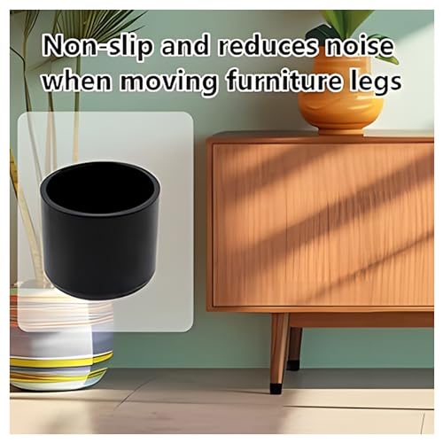 Image of 8 Pack 1 inch(25mm) Round Plastic Tubing Plug,Black End Caps for Metal Tubing,Hardware Plugs, Fences, Glide Protection from Chair Legs and Furniture
