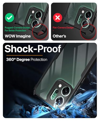Image of AIBEX Compatible for Oppo Reno 14 5G Mobile Back Case Cover, Crystal-Clear Shockproof Bumper with Camera Guard | 360 Hybrid Protection (TPU+PC) | Anti-Yellow, Slim Transparent - Black