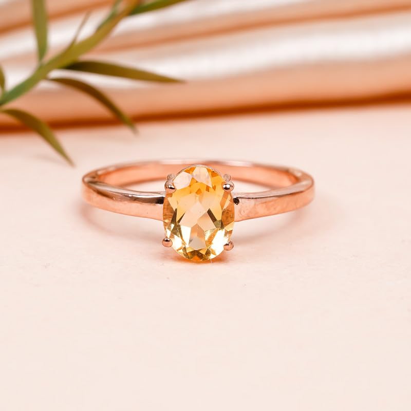 Bague citrine naturelle en argent pour sublimer vos tenues de soirée - 6