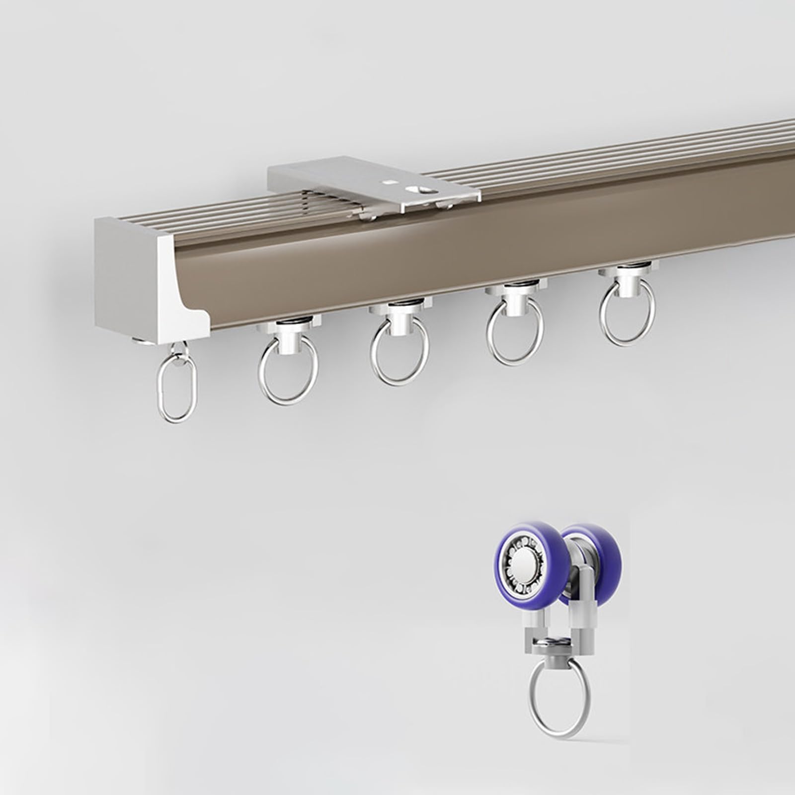 Room Divider Ceiling Track For Curtains, Silent Ceiling Curtain Track With Roller, Sliding Curtain Rod For Drapes, Room Dividers, Extra Load Bearing, Easy Install