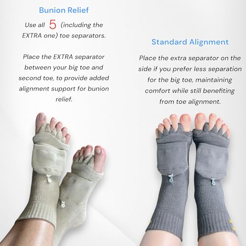Toe Separator Socks for Women and Men Foot Alignment Bunion Relief Overlapping Toes Yoga Massage Socks4
