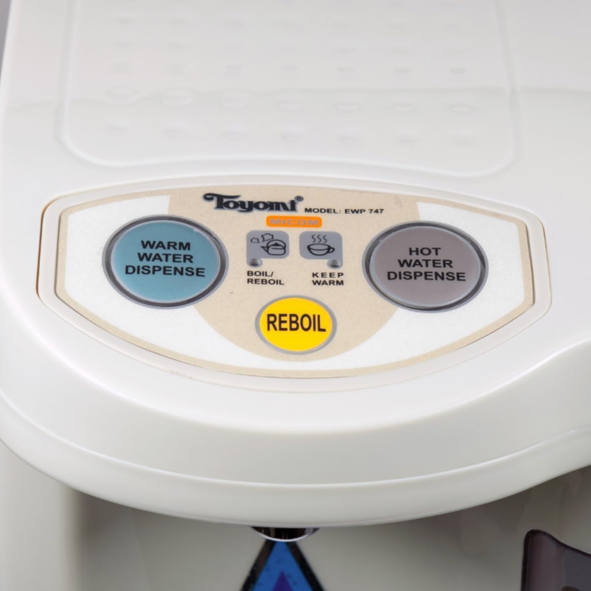 Toyomi EWP 747 Electric Water Dispenser with dimensions overlay