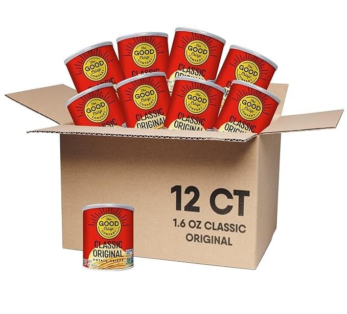 The Good Crisp Company Original Potato Crisps 12 x 45g Multipack - Gluten Free, No Artificial Flavours Or Colours, Certified Gluten Free Snack, Resealable Tubes, Family Sharing Pack