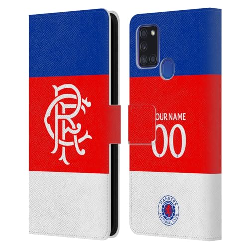 Protection Samsung Galaxy A21s Rangers FC, étui portefeuille personnalisable en cuir