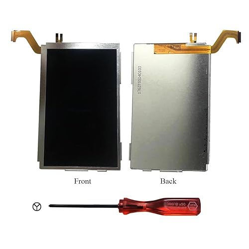 Rinbers OEM Replacement Top Upper LCD Screen Display for Nintendo 3DS N3DS XL LL 2012-2014 with Y Tool (Not for 3DS or New 3DS XL LL LCD)
