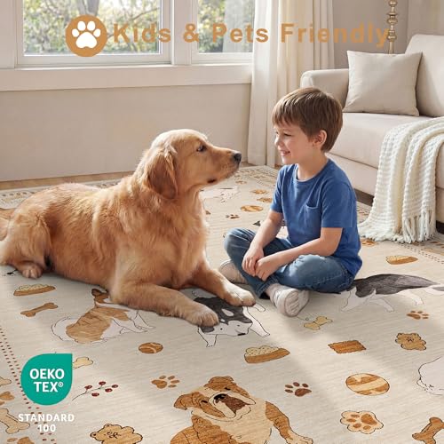 Tapete 3x5 pies con diseño animal no desechable miniatura 4
