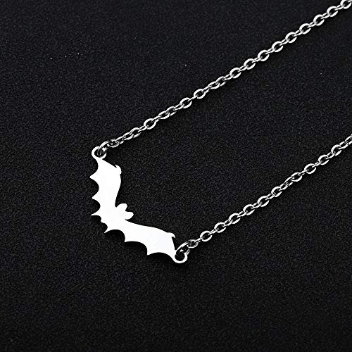 KUIYAI Tiny Bat Charm Necklace Bat Pendant Necklace Vampire Jewelry Halloween Necklace3