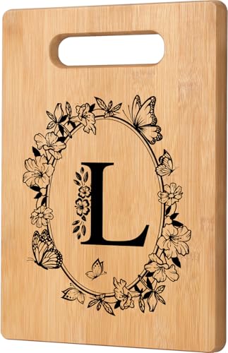 Comparison: Best Cutting Board.L 9 Personalized Cutting Board, Initial Birthday Gifts for Women Wedding Gifts for Couple, Monogrammed Birthday Gift for Women Sister Friend, Unique Gift for Birthday Anniversary Housewarming(Letter L)