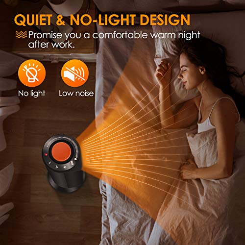 Space Heater for Office - Electric Ceramic Portable Oscillating Space Tower Heater Fan w/ Thermostat, Fast Heating Overheat & Tip-over Protection Ideal for Personal Home Bedroom Bathroom Indoor Use
