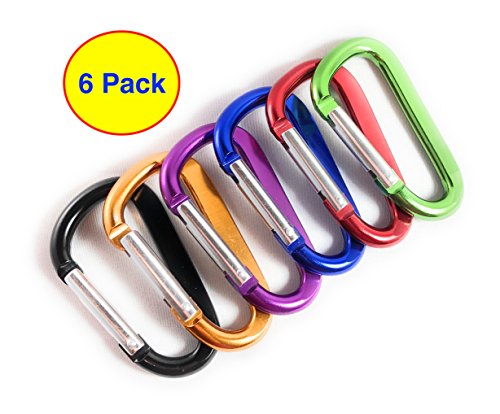 Keychain Carabiner Clip - Small D-Ring Lightweight Set Link Key Chain Belt Clip
