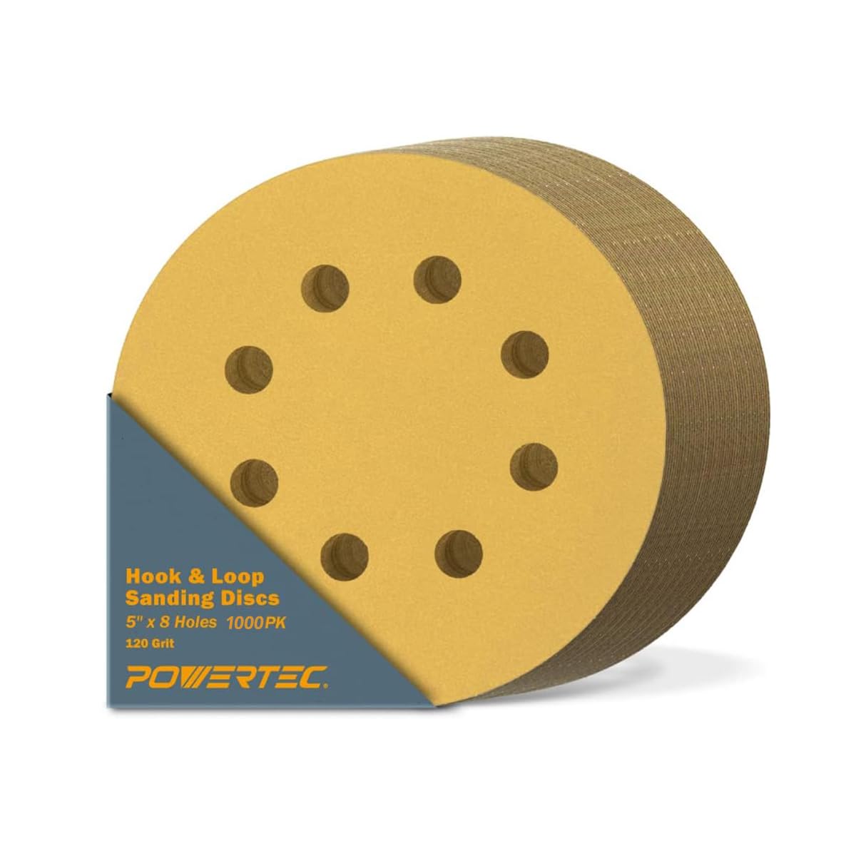 POWERTEC Sanding Discs - 50 Pack 80 Grit -29 POWERTEC Sanding Discs - 50 Pack 80 Grit -29