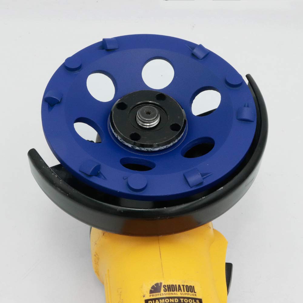 SHDIATOOL Diamond PCD - Rueda de molienda (policristalina, 22,23 mm, para quitar pintura epoxi, 115mm, azul, 1