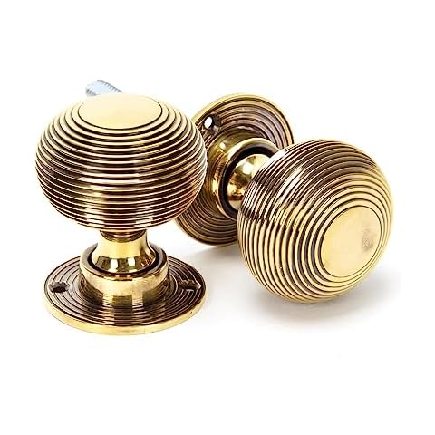 From the Anvil Aged Brass Beehive Knob Set Cover