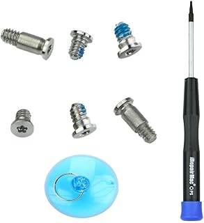 iRepairmac Bottom Screws, Pentalobe Screwdriver and Suction Cup Compatible with MacBook Retina 13” A1706, A1989 and A2159, Year 2016-20 (Silver)