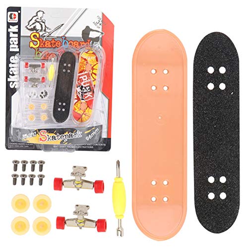 QNFY Planche à roulettes de Doigt, Assemblage de Bricolage Finger Board Deck Truck Mini Skateboards Finger Skate Park Touche Jouet pour Garçon Enfants Cadeau (1PCS)