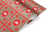 Christmas Cryptocurrency Coin Premium Wrapping Paper Roll Gift Wrap Sheet for Presents Birthday Party Decorations (6 foot x 30 inch roll)
