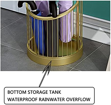 Space-Saving Umbrella Rack, 2-Layer Design for Entryway - Stylish Holder for Long & Short Umbrellas, Walking Sticks - Available in Gold, Black, White (12x12x24)