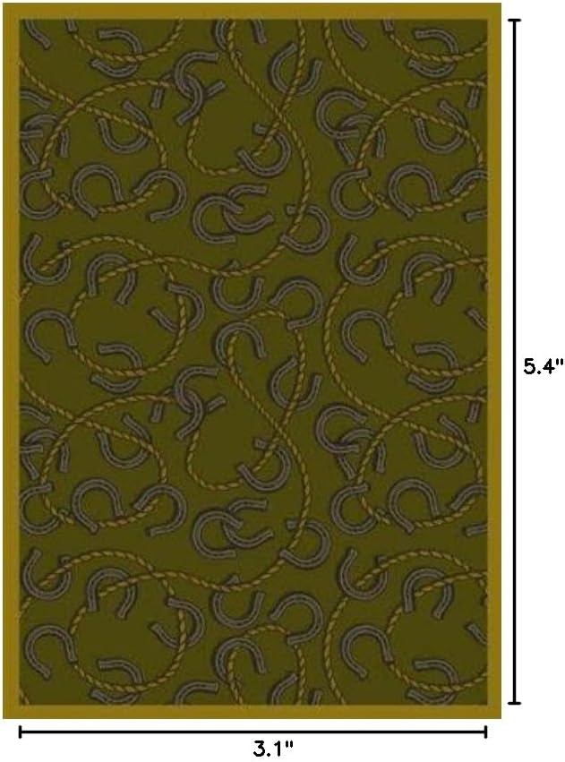 Joy Carpets 1512B-05 Rodeo Olive 3 ft.10 in. x 5 ft.4 in. 100 Pct. STAINMASTER Nylon Machine Tufted- Cut Pile Whimsy Rug