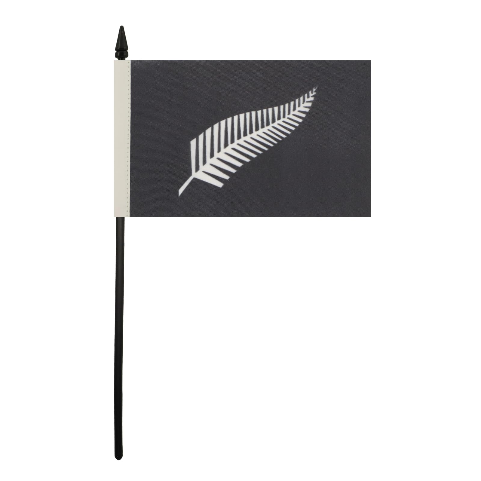 AZ FLAG, New Zealand Fern Black with inscriptions Table Flag 4'' x 6'', Rugby Office Mini Banner 100% Polyester 15 x 10 cm - Image 2