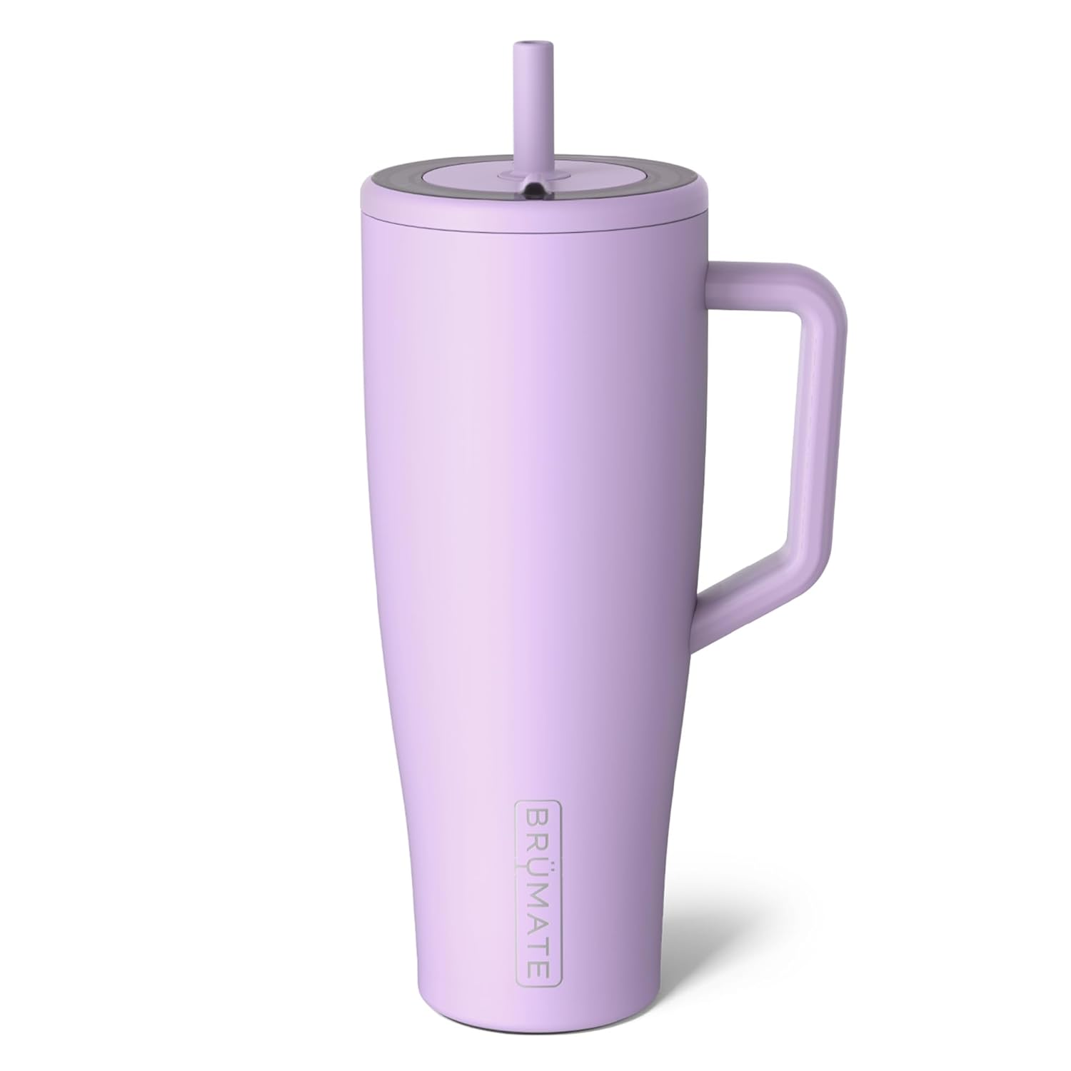BruMate Era 40 oz Tumbler with Handle and Straw | 100% Leakproof Insulated Tumbler with Lid and Flexible SoftSip Straw | Made of Stainless Steel | Cup Holder Friendly Base | 40oz (Lavender)