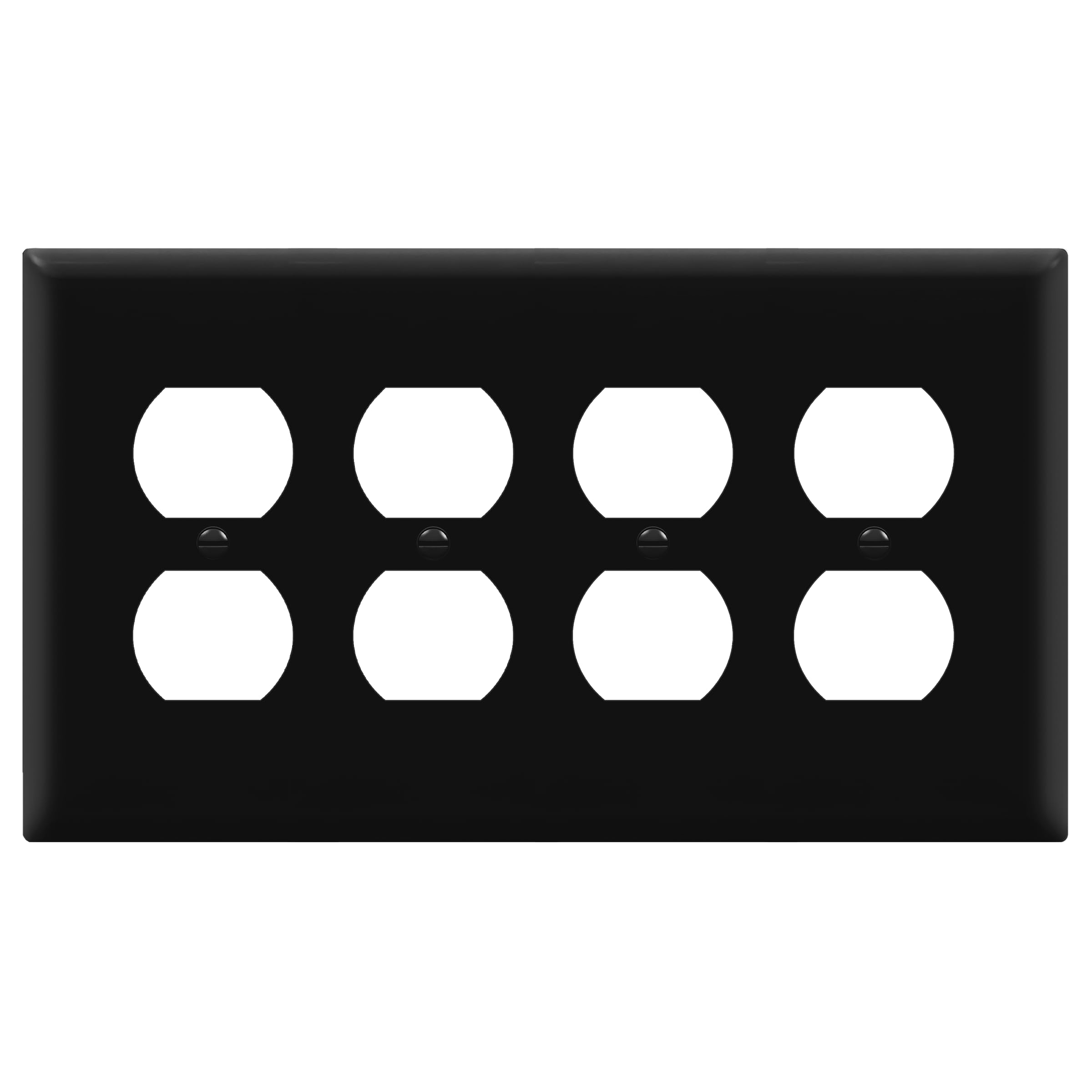 Plaque murale quadri-duplex premium ENERLITES en thermoplastique haute résistance