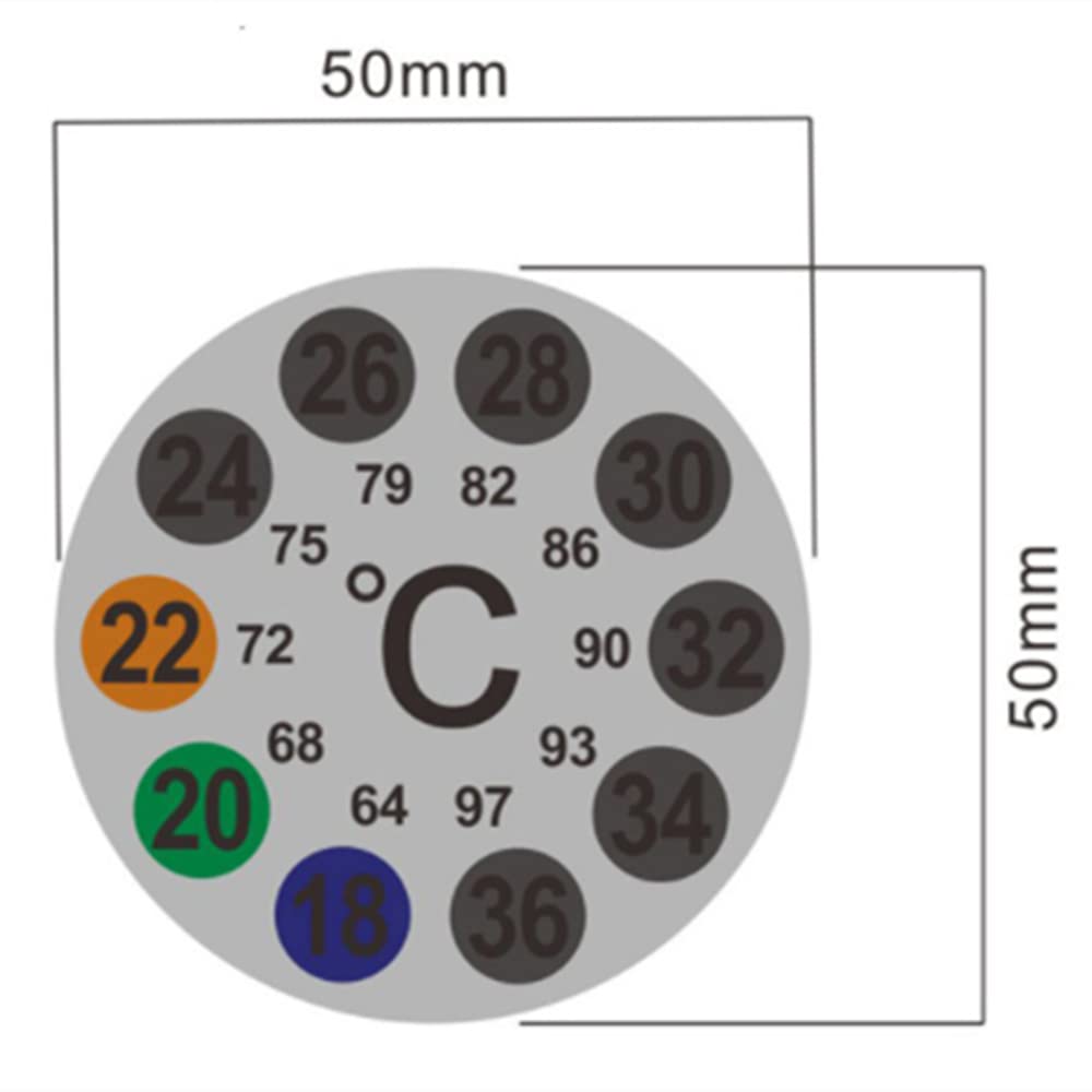 6 Termometri Adesivi Per Acquario - LCD Con Scala Celsius E Fahrenheit - Foto 4