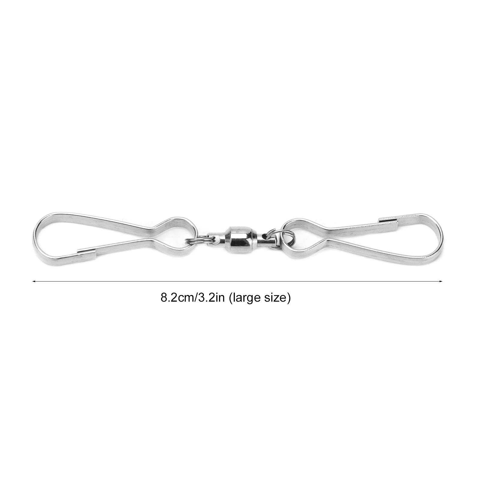 ISKDJBJG Confezione da 24 Ganci Girevoli un Doppia Clip Rotante per Spinner del, Gancio un Sospeso, Mangiatoie per Uccelli, Campanelli Eolici