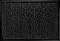 Tapete De Entrada Capacho Waterkap Residencial 60Cm X 40Cm Cor:Preto