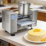 Kommerzieller Crêpes-Maschine, vollautomatisch, 150-200 °C Temperaturbereich, produziert 100-300 Crepes/Stunde, Förderband in Lebensmittelqualität, ideal für Bäckereien und Restaurants