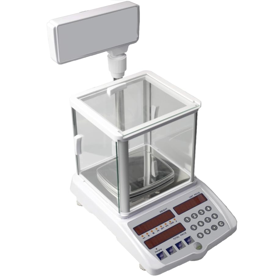 Wensar PGB1200 Precision Electronic Balance, 1200g/0.01g Capacity, Glass Windshield, LED Display, RS232C Interface-image-6