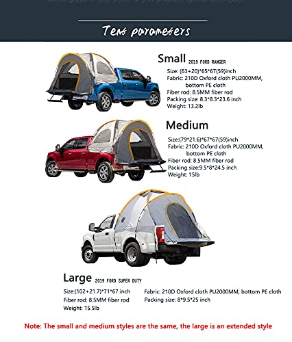 Carpa para camioneta tipo pickup para camping al aire libre miniatura 4